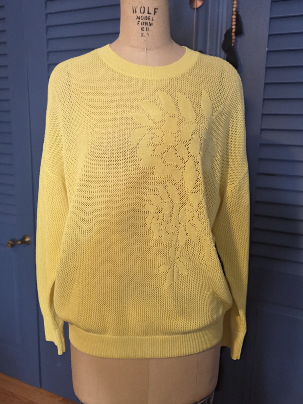 : Future Collective x Jenny K. Lopez Floral Print Crewneck Jacquard Sweater Yell